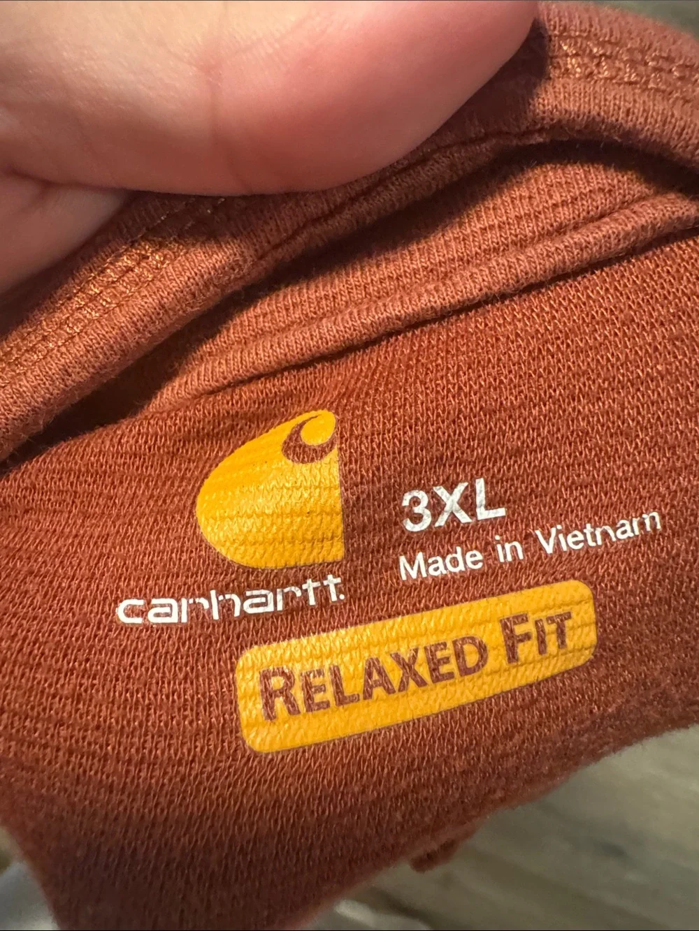 Carhartt Men’s Rust Quarter Zip-Front Pocket Pullover Sweater